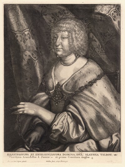 Altheia, Gräfin von Arundel. Zustand 4 von Wenceslaus Hollar